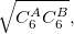 $\displaystyle  \sqrt {C_{6}^{A}C_{6}^{B}},  $