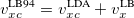 \begin{equation}  v_{xc}^{\text {LB94}} = v_{xc}^{\text {LDA}} + v_{x}^{\text {LB}} \end{equation}