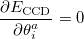 \begin{equation} \label{eq529} \frac{\partial E_{\ensuremath{\mathrm{CCD}}} }{\partial \theta _ i^ a }=0 \end{equation}