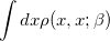 $\displaystyle  \int dx \rho (x,x;\beta ) \nonumber  $