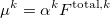 \begin{equation} \label{eq:ind_ dip} \mu ^ k = \alpha ^ k F^{\mathrm{total},k} \end{equation}