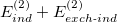 $E_{ind}^{(2)} +E_{exch\text {-}ind}^{(2)}$