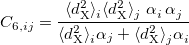 \begin{equation}  C_{6,ij}=\frac{\langle d_{\rm X}^{2}\rangle ^{}_ i \langle d_{\rm X}^{2}\rangle ^{}_{j} \;  \alpha ^{}_{i} \,  \alpha ^{}_{j}}{\langle d_{\rm X}^{2}\rangle ^{}_{i}\alpha _{j}+\langle d_{\rm X}^{2}\rangle ^{}_{j} \alpha ^{}_{i}} \end{equation}