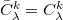 $\bar{C}^{k}_{\lambda }=C^{k}_{\lambda }$