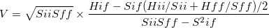 \begin{equation}  \label{eq:coupling} V = \sqrt {S_\ensuremath{\mathrm{}}{ii}S_\ensuremath{\mathrm{}}{ff}} \times \frac{H_\ensuremath{\mathrm{}}{if} - S_\ensuremath{\mathrm{}}{if}(H_\ensuremath{\mathrm{}}{ii}/S_\ensuremath{\mathrm{}}{ii} + H_\ensuremath{\mathrm{}}{ff}/S_\ensuremath{\mathrm{}}{ff})/2}{S_\ensuremath{\mathrm{}}{ii}S_\ensuremath{\mathrm{}}{ff} - S^{2}_\ensuremath{\mathrm{}}{if}} \end{equation}