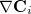 $\nabla \ensuremath{\mathbf{C}}_ i$