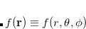 \begin{equation}  f(r,\theta ,\phi ) = \sum _{\ell =0}^\infty \sum _{m=-\ell }^\ell c_{\ell m}^{} \mbox{Y}_{\ell m}(\theta ,\phi ) \;  . \end{equation}