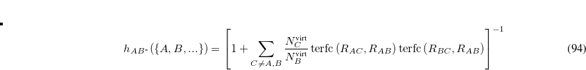 \begin{equation} \label{terfc} \operatorname {terfc}( x,y) = 1 - \frac{1}{2}\big [\ensuremath{\mathrm{erf}}(x+y) + \ensuremath{\mathrm{erf}}(x-y)\bigr ] \;  . \end{equation}