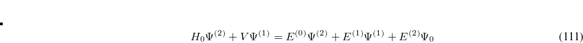 \begin{equation} \label{eq506} E^{(0)}=\langle {\Psi _0 } |H_0 | {\Psi _0 }\rangle \end{equation}
