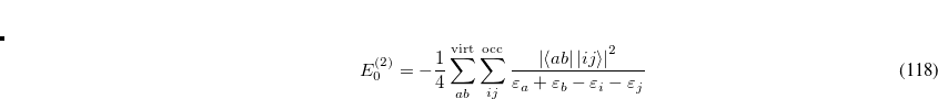 \begin{equation} \label{eq513} \left\langle {ab\left\|  {ij} \right.} \right\rangle =\left\langle {ab} {\left| { {{ab} {ij}}} \right. \kern -}\nulldelimiterspace0.0pt{ij} \right\rangle -\left\langle {ab} {\left| { {{ab} {ji}}} \right. \kern -}\nulldelimiterspace0.0pt{ji} \right\rangle \end{equation}
