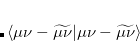 \begin{equation}  \sum _ L {\left\langle {K\left| L \right.} \right\rangle } C_{\mu \nu }^ L =\left\langle {K\left| {\mu \nu } \right.} \right\rangle \end{equation}