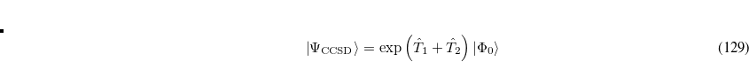 \begin{equation}  \label{eq519} \hat{T}_1 \left| {\Phi _0 } \right\rangle =\sum _ i^{\ensuremath{\mathrm{occ}} } {\sum _ a^{\ensuremath{\mathrm{virt}}} {t_ i^ a } } \left| {\Phi _ i^ a } \right\rangle \end{equation}