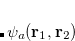 $\displaystyle  \sum _{k\in A}\frac{D^{A}_{i}}{\sqrt {2}} [\phi _{k}({\bf r}_{1})\bar{\phi _{k}}({\bf r}_{2})- \phi _ k(\ensuremath{\mathbf{r}}_2)\bar{\phi _{k}}({\bf r}_{1})]  $