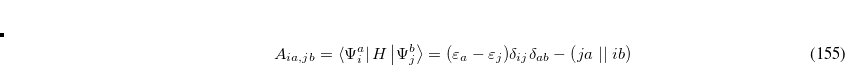 \begin{equation} \label{eq611} \left| {\tilde{\Psi }_ i^ a (1)} \right\rangle =\frac{1}{\sqrt 6 }\left( |\Psi _{\bar{i}}^{\bar{a}}\rangle -|\Psi _ i^ a\rangle \right)+\frac{2}{\sqrt 6 }|\Psi _{p\bar{i}}^{a\bar{p}}\rangle \end{equation}