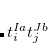 $X^{Ia}_{i,{\textrm{singlet}}}X^{Jb}_{j,{\textrm{triplet}}}+Y^{Ia}_{i,{\textrm{singlet}}}Y^{Jb}_{j,{\textrm{triplet}}}$