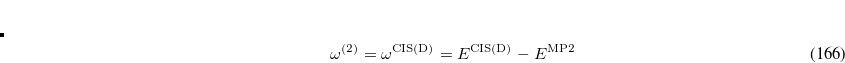 \begin{equation} \label{eq621} E^{\ensuremath{\mathrm{CIS(D)}}} = \left\langle {\Psi ^{\ensuremath{\mathrm{CIS}}}} \right|V\left| {U_2 \Psi ^{\ensuremath{\mathrm{HF}}}} \right\rangle +\left\langle {\Psi ^{\ensuremath{\mathrm{CIS}}}} \right|V\left| {T_2 U_1 \Psi ^\ensuremath{\mathrm{}}{{HF}}} \right\rangle \end{equation}