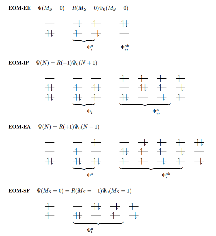 In the EOM formalism, target states 